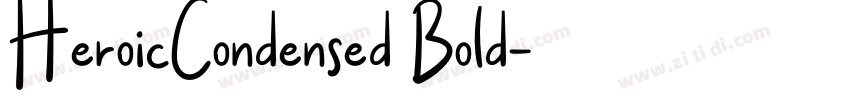 HeroicCondensed Bold字体转换
